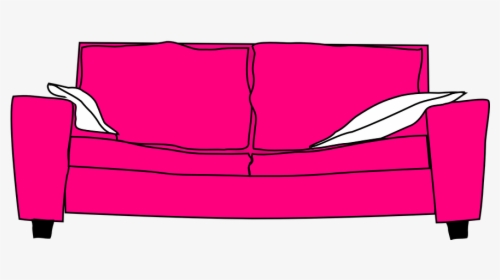 Pink, Furniture, Couch, Pillows, Seating, Sofa, Comfort - Couch, HD Png Download, Free Download