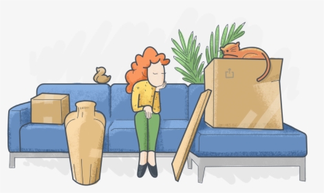 Transparent Cartoon Couch Png - Cartoon, Png Download, Free Download