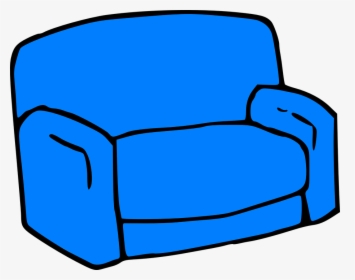 Chair, Armchair, Sofa, Furniture, Seat, Couch - Objects Clipart Black And White, HD Png Download, Free Download