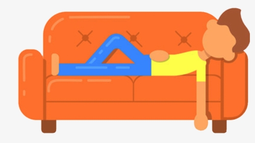 Transparent Cartoon Couch Png - Cartoon Person Lying On Couch, Png Download, Free Download