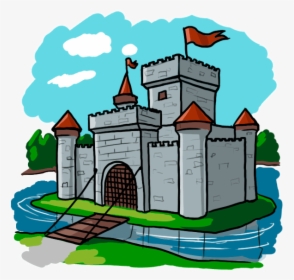 Castle Clipart Medieval Time - Medieval Castle Cartoon, HD Png Download, Free Download