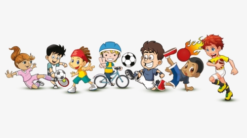 Sports Activities Clipart Family Sport - Cartoon Children Playing Hockey,  HD Png Download - kindpng