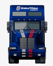 Uvl Truck Mock-up Front View Blue - Double-decker Bus, HD Png Download, Free Download