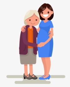 Finding A Carer Just Got Easier - Mother And Daughter Elderly, HD Png Download, Free Download
