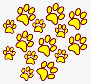 Yellow Paw Prints Clip Art At Clker Com Vector Clip - Clip Art, HD Png Download, Free Download