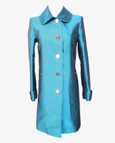 Shiny Teal Trench Coat By Burberry - Overcoat, HD Png Download, Free Download