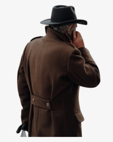 Man In Brown Jacket Backside - Costume Hat, HD Png Download, Free Download