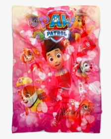 Paw Patrol Fleece Blanket Valentine Red Blanket - Bath Toy, HD Png Download, Free Download