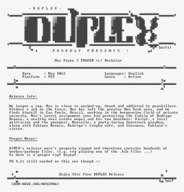 Max - Payne - 3 - Proper - Ps3-duplex - Last Of Us Ps3 Duplex +nfo, HD Png Download, Free Download