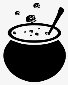 Bowl Cauldron Soup Skull, HD Png Download, Free Download