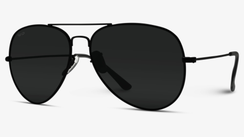 Full Black Classic Metal Frame Aviator Sunglasses, HD Png Download, Free Download