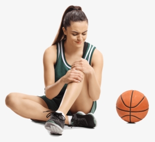 Female Basketball Player With Knee Injury - Basketball Injuries Png, Transparent Png, Free Download