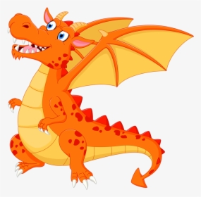 Dragon Clip Orange - Con Rồng Hoạt Hình, HD Png Download, Free Download