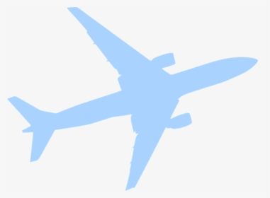 Airplane Clipart Turbine - Airplane Silhouette Blue Png, Transparent Png, Free Download