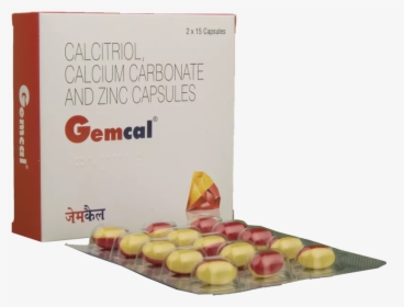 Gemcal Capsule Price Buy Online Medicine India Gemcal - Gemcal Capsule, HD Png Download, Free Download