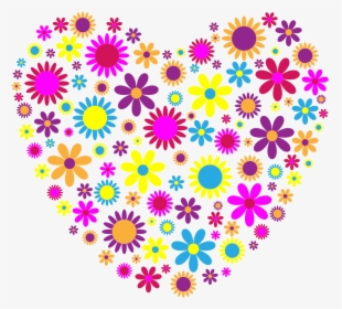 Heart,flora,symmetry - Bunga Putih Dan Pink Vector Png, Transparent Png, Free Download