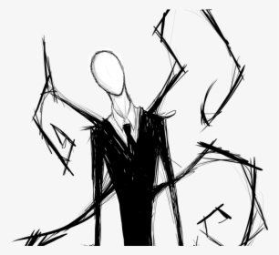 Chucky Drawing Slender Man For Free Download - Simple Slender Man Drawings, HD Png Download, Free Download
