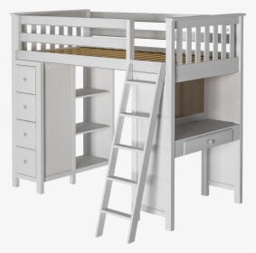 Jackpot 5-w - White Twin Loft Bed, HD Png Download, Free Download