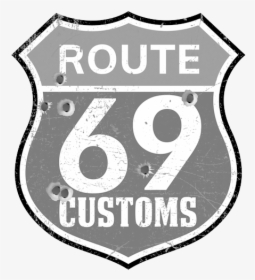 Route 69 Customs Logo B/w - Emblem, HD Png Download, Free Download