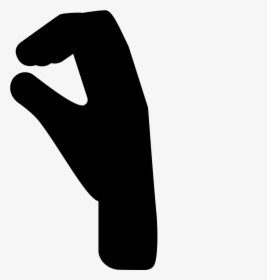 Hand Fingers Posture Silhouette Hand- - Mano Agarrando Icono Png, Transparent Png, Free Download
