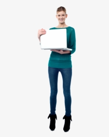 Girl With Laptop Png - Png Model Girl With Laptop, Transparent Png, Free Download