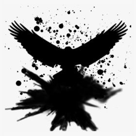 #silhouette #splash #smock #eagle - Paint Splash Png Black, Transparent Png, Free Download