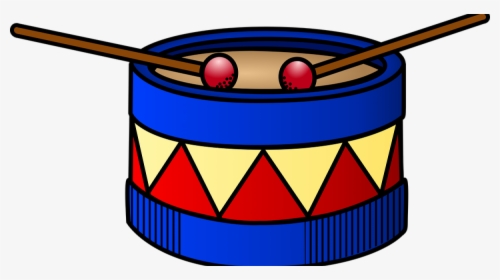 Blue Drum With Red And Yellow Triangles - Drum Clipart, HD Png Download, Free Download
