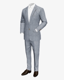 Blue Striped Linen Suit - New 3 Piece Suits, HD Png Download, Free Download