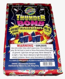 Thunderbomb Fireworks Firecrackers - Chocolate Bar, HD Png Download, Free Download