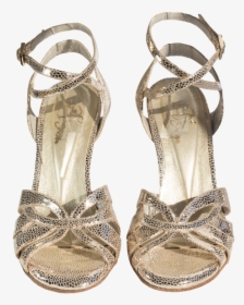 Ref 1207 Women Shoes All In Golden Uranus Leather - Sandal, HD Png ...