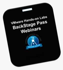Webinar Series Vmware Hands-on Labs Backstage Pass - Jackass, HD Png Download, Free Download