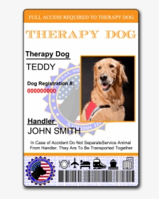Emotional Support Dog Card, HD Png Download, Free Download