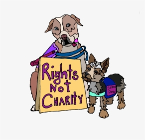 The Image Shows Two Service Dogs Accompanied By A Sign - Cartoon, HD Png Download, Free Download