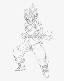 Ssgss Goku Coloring Pages 3 By Jon - Line Art, HD Png Download, Free Download