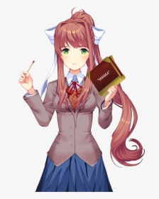 Doki Doki Literature Club Monika, HD Png Download, Free Download