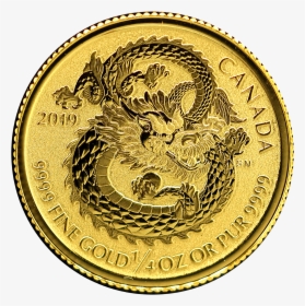 Gold Canadian Lucky Dragon - Coin, HD Png Download, Free Download