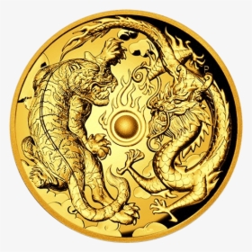 Gold Dragon And Tiger, HD Png Download, Free Download