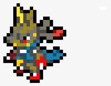 Mega Lucario - Pixel Art Pokemon Mega, HD Png Download - kindpng