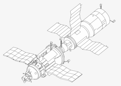 Salyut 7 With Soyuz Spacecraft, HD Png Download, Free Download