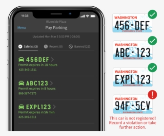Safe List Pay Parking - Smartphone, HD Png Download, Free Download