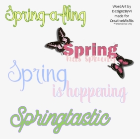 Easter Word Art Png - Swallowtail Butterfly, Transparent Png, Free Download