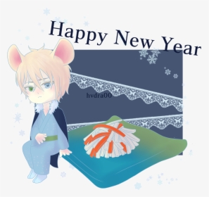 New Year Chibi With Osechi Dishes Kenshin Uesugi finished - Cartoon, HD Png Download, Free Download