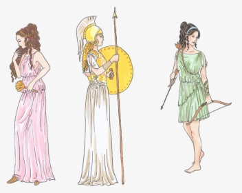 Zeus Clipart Illustration - Athena Greek Goddess Drawing, HD Png Download, Free Download