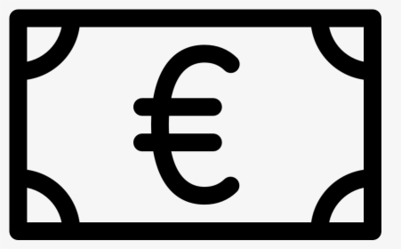 Money Note Euro Simple Dollar Bill Drawing- - Simple Dollar Drawing, HD Png Download, Free Download