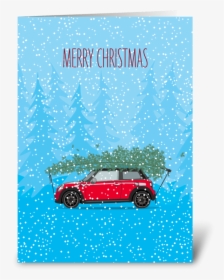Mini Cooper Holiday Greeting Card - Notchback, HD Png Download, Free Download