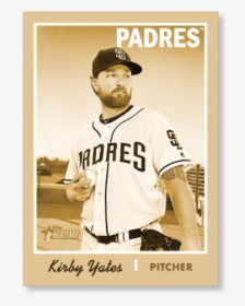 Kirby Yates 2019 Heritage Baseball Base Poster Gold - Baseball Uniform, HD Png Download, Free Download
