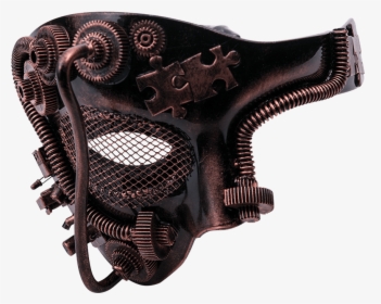 Bronze Steampunk One Eye Mask - Steampunk Eye Mask, HD Png Download, Free Download