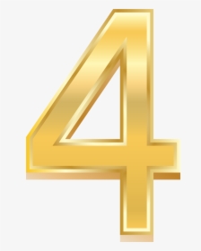 Gold Style Number Png - Number 4 Gold Png, Transparent Png, Free Download