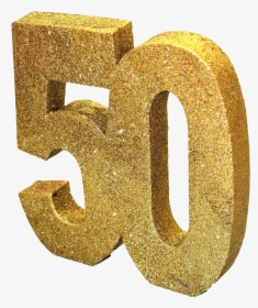 Glitter Numbers Png - Number 50 Gold Png, Transparent Png, Free Download