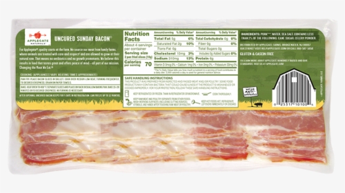 Natural - Sunday - Bacon Back - Applegate Organic Bacon, HD Png Download, Free Download